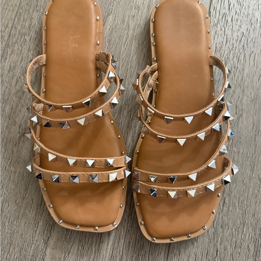 Studded Tan Sandals